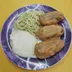 Jalapeños rellenos capeados con espagueti verde y puré de papa