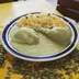 Pollo en pipián verde con arroz